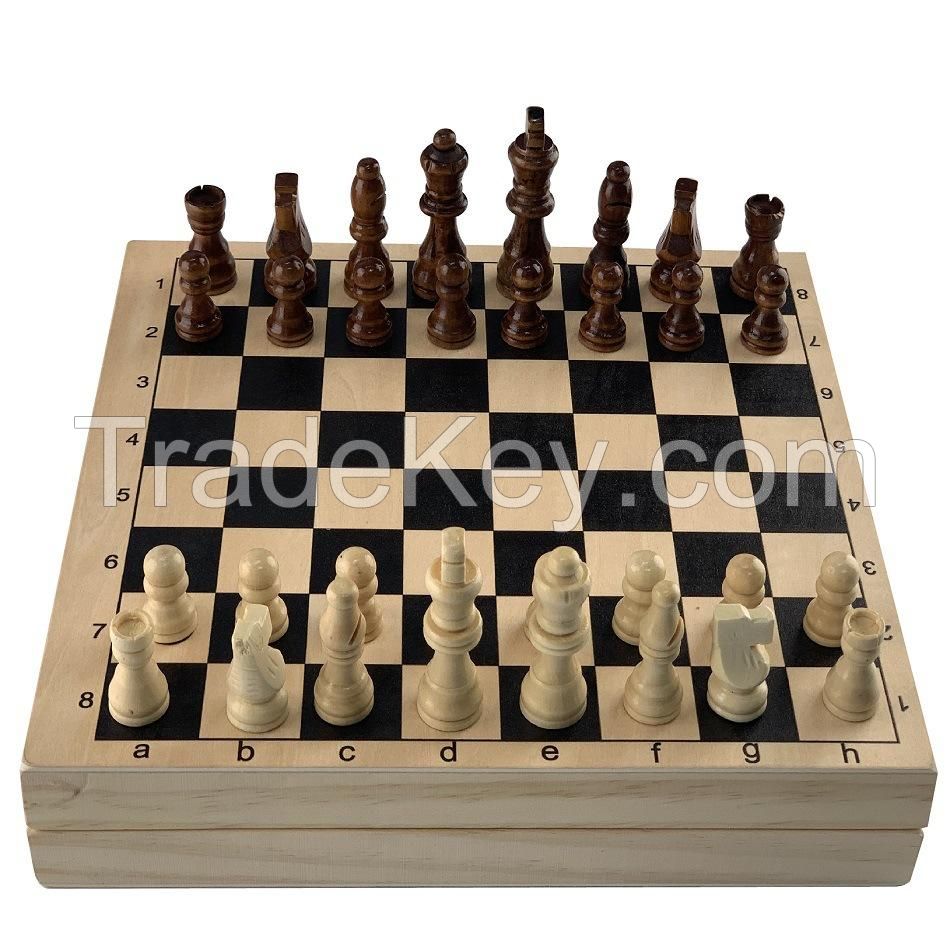 Foldable Wooden Chess Set