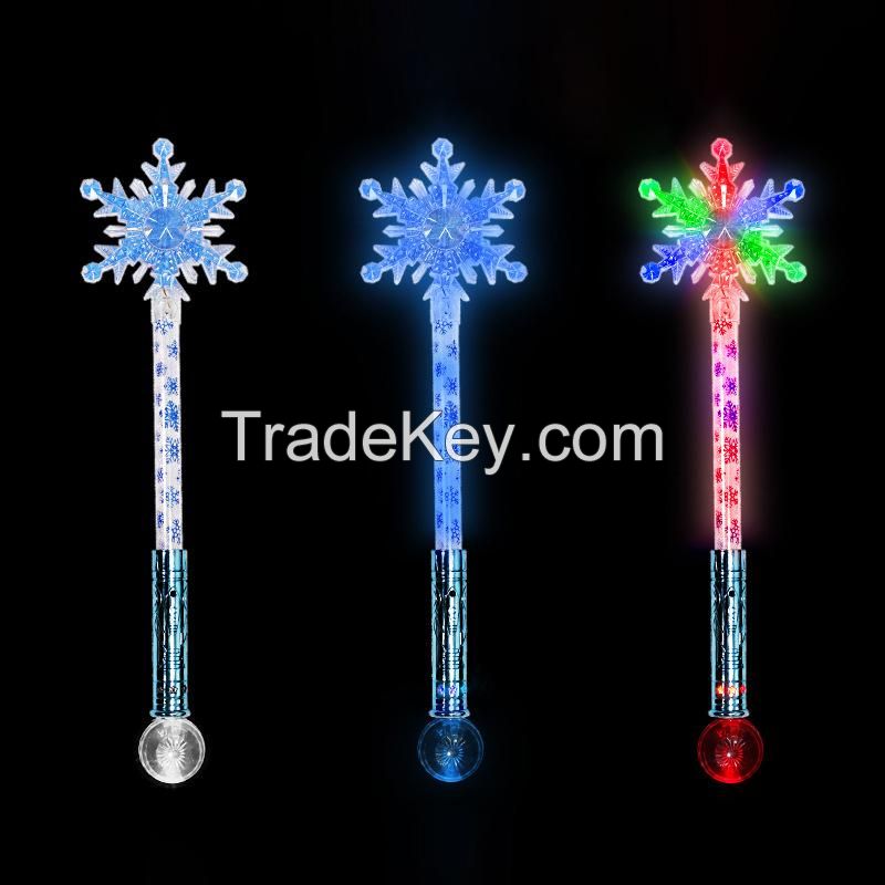 LED Light Up Snowflake Wand