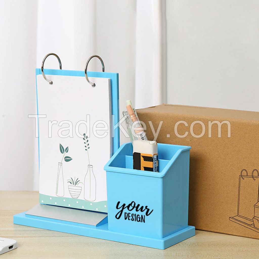 Desk Pen Holder With Calendar