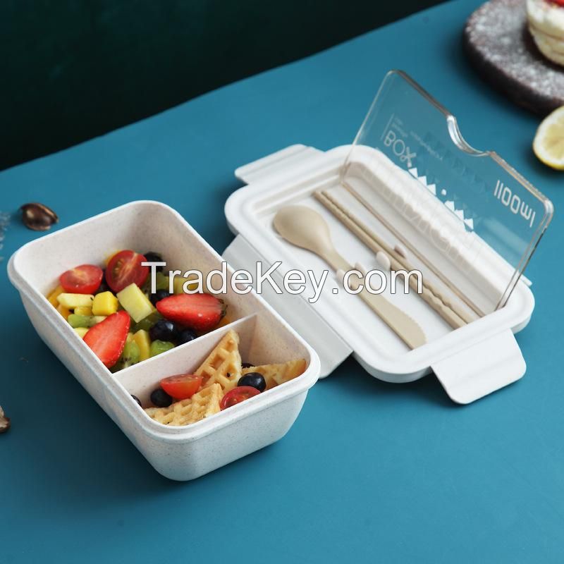 Wheat Straw Bento Box With Tableware