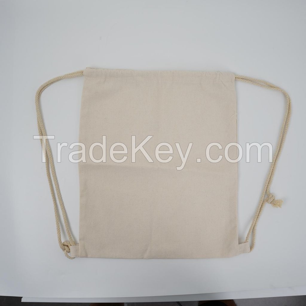 Cotton Canvas Drawstring Backpack