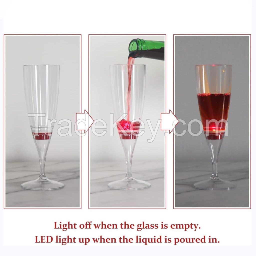 LED Light Up Champagne Glasses