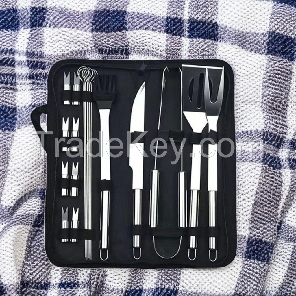 20 Pcs Portable BBQ Tools Set