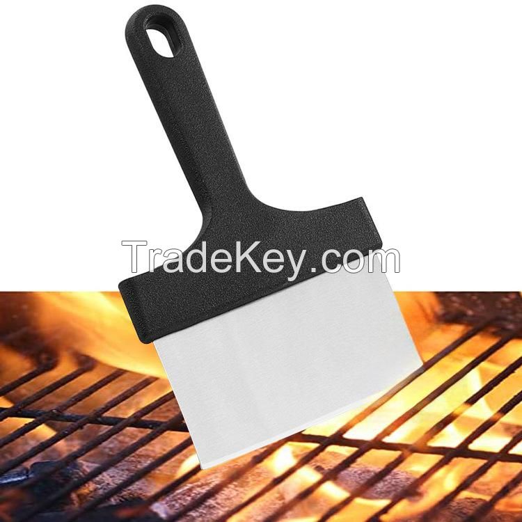 Stainless Steel Griddle Scraper With Handle