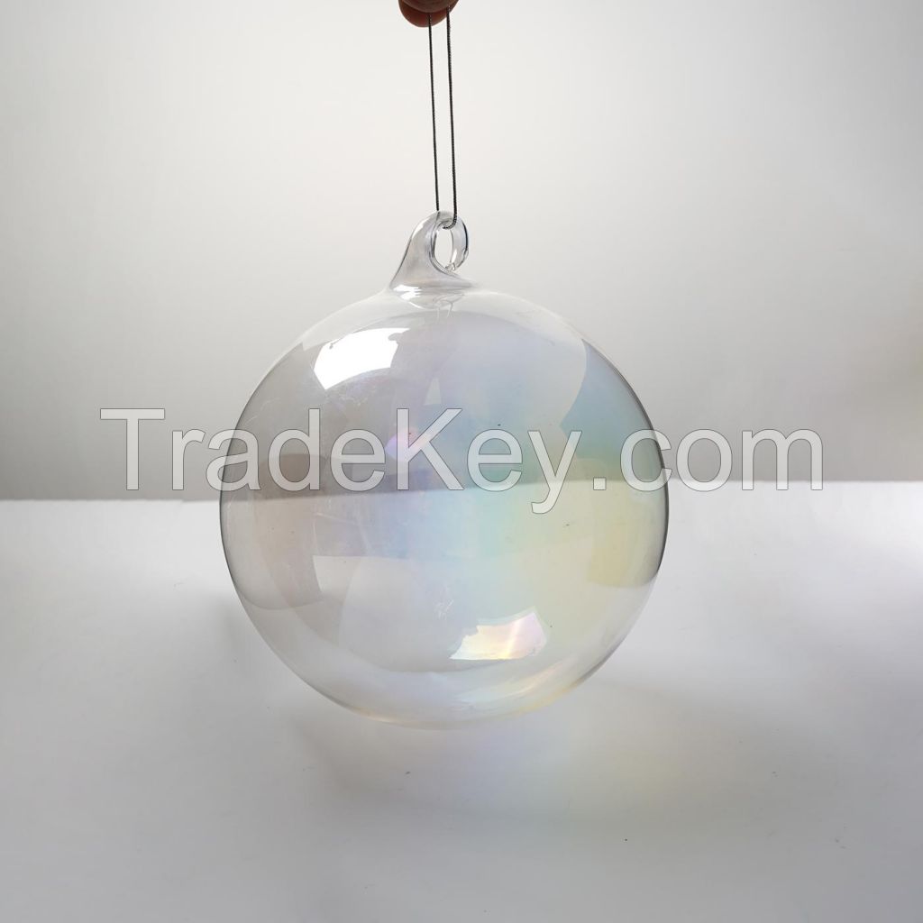 12cm Clear Hanging Glass Ball