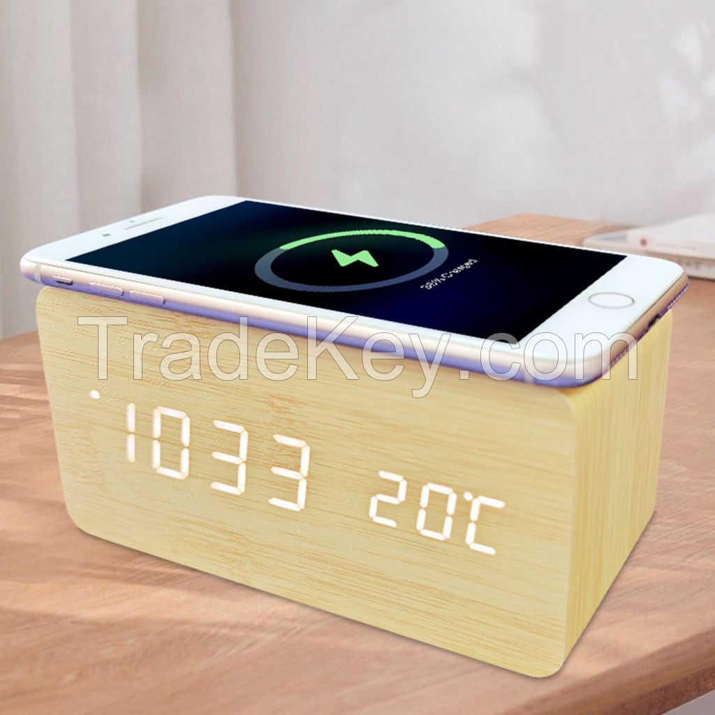 Wooden Digital Alarm Clock