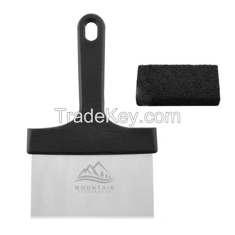 Stainless Steel Griddle Scraper With Handle