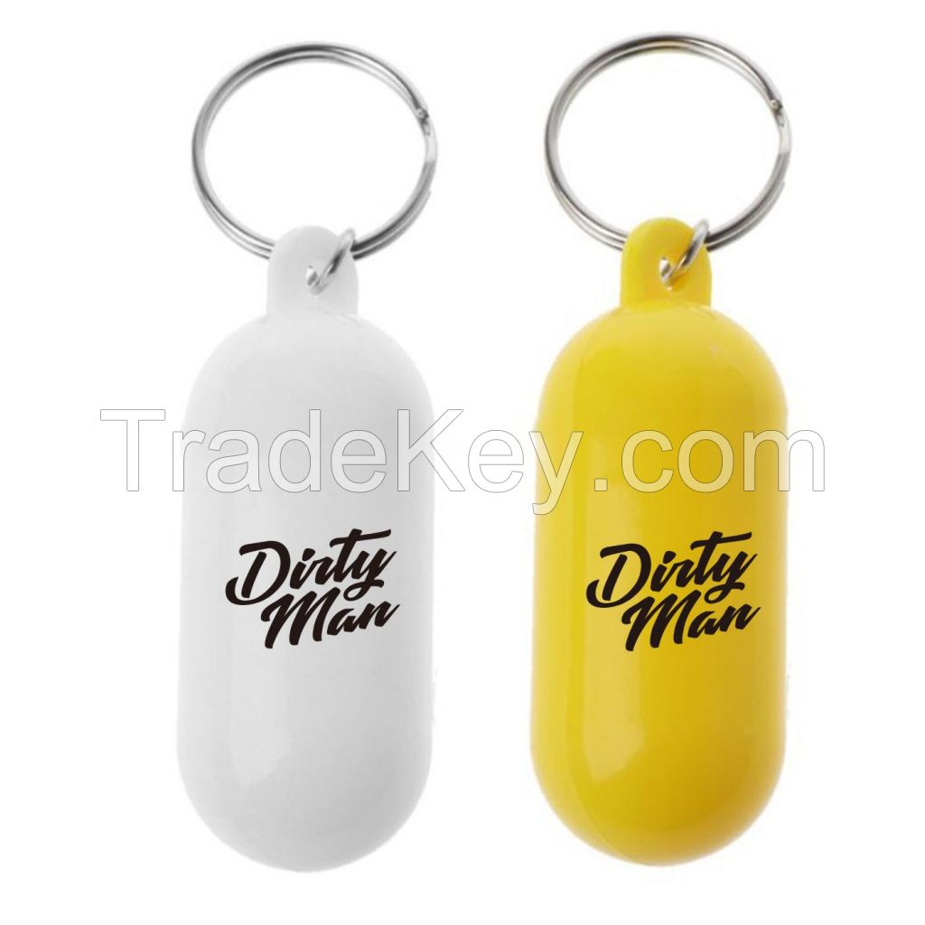 Pill-shape Beach Floating Keychain