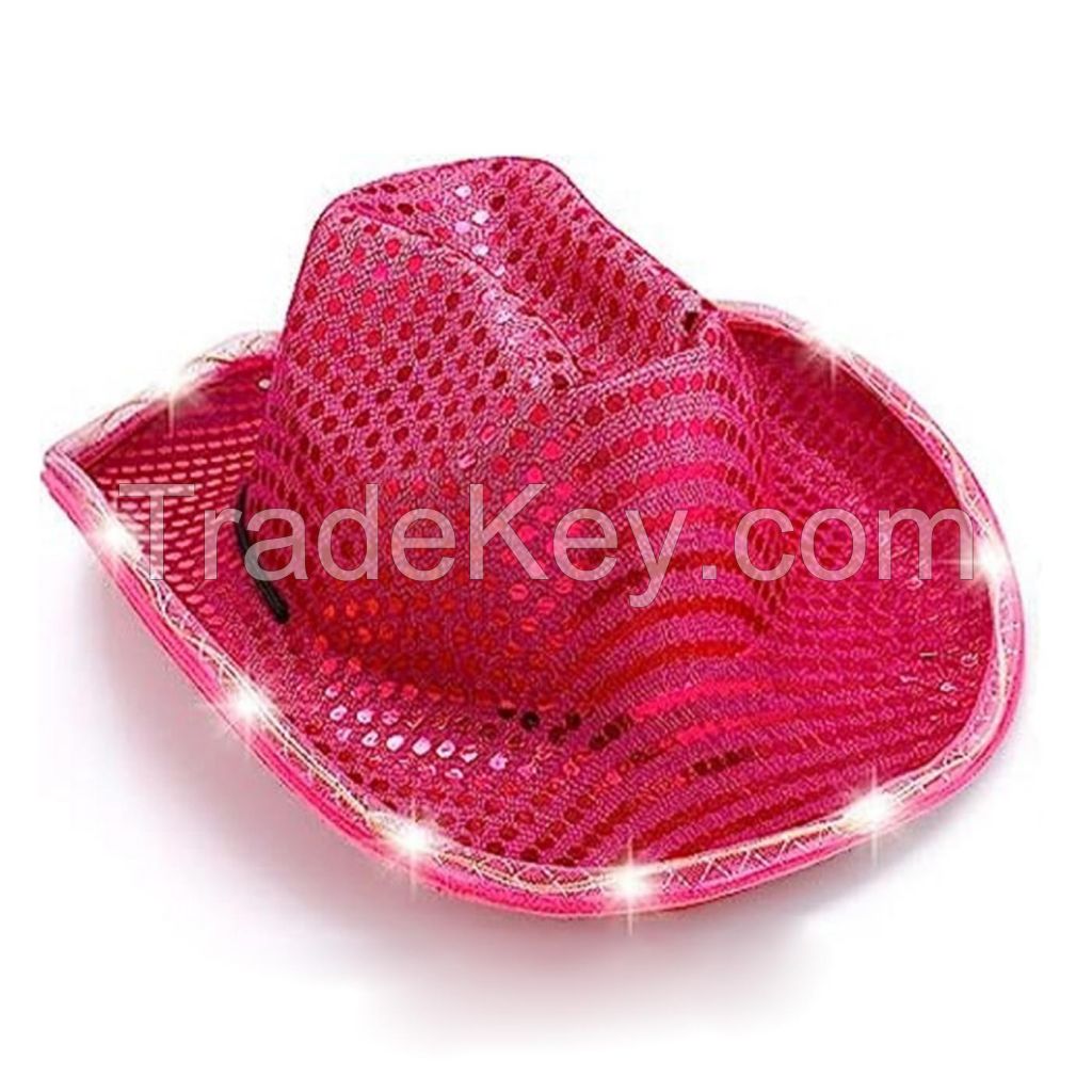 LED Sequin Cowboy Hat