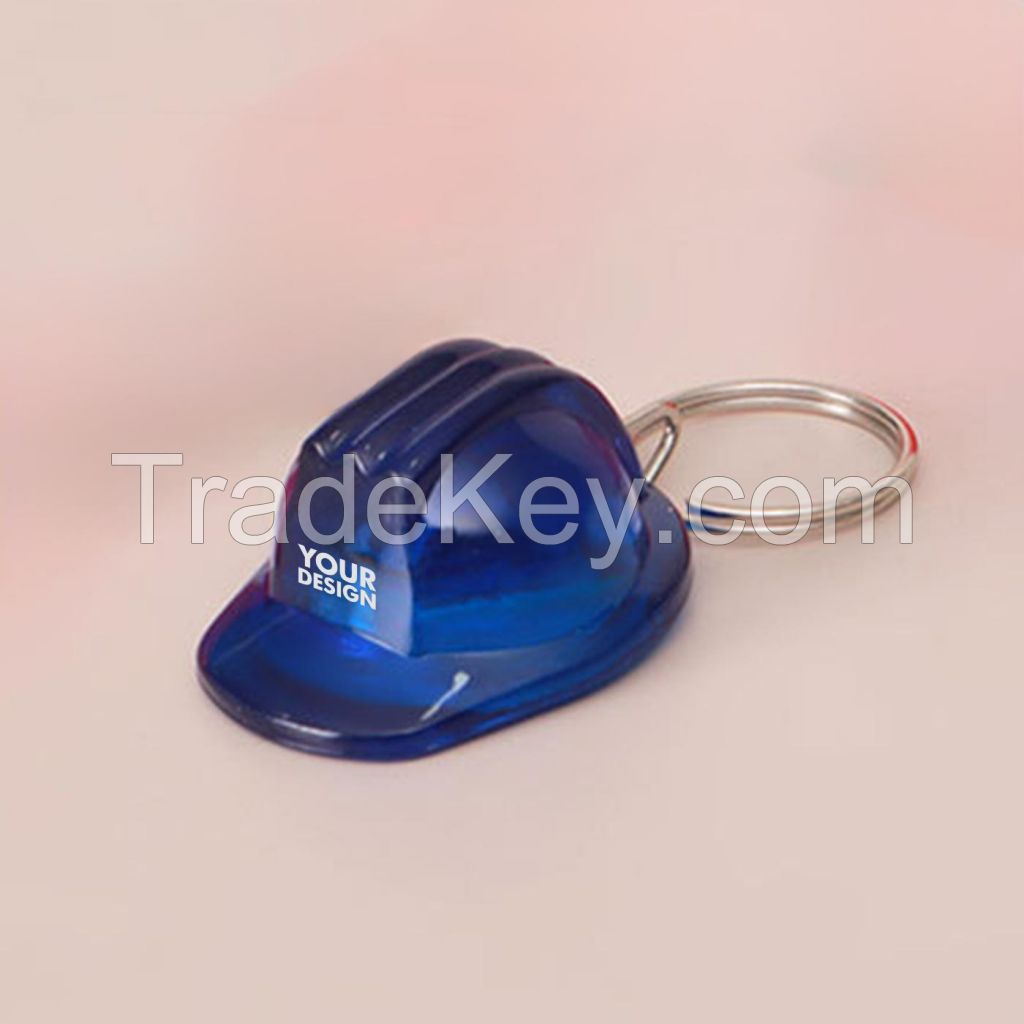 Plastic Safety Helmet Keychain