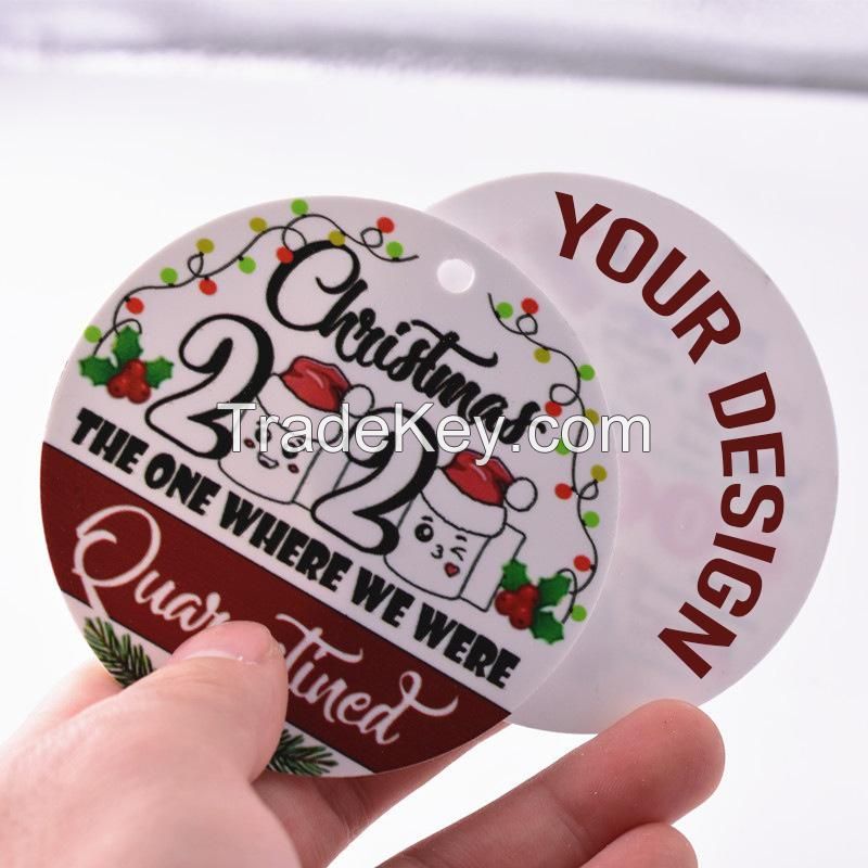 Double Sided Round Acrylic Christmas Ornament