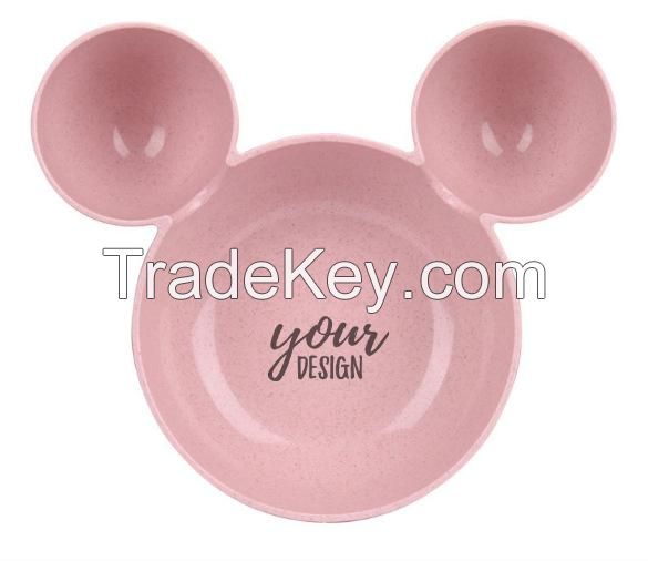 Big Ears Wheat Straw Tableware Set