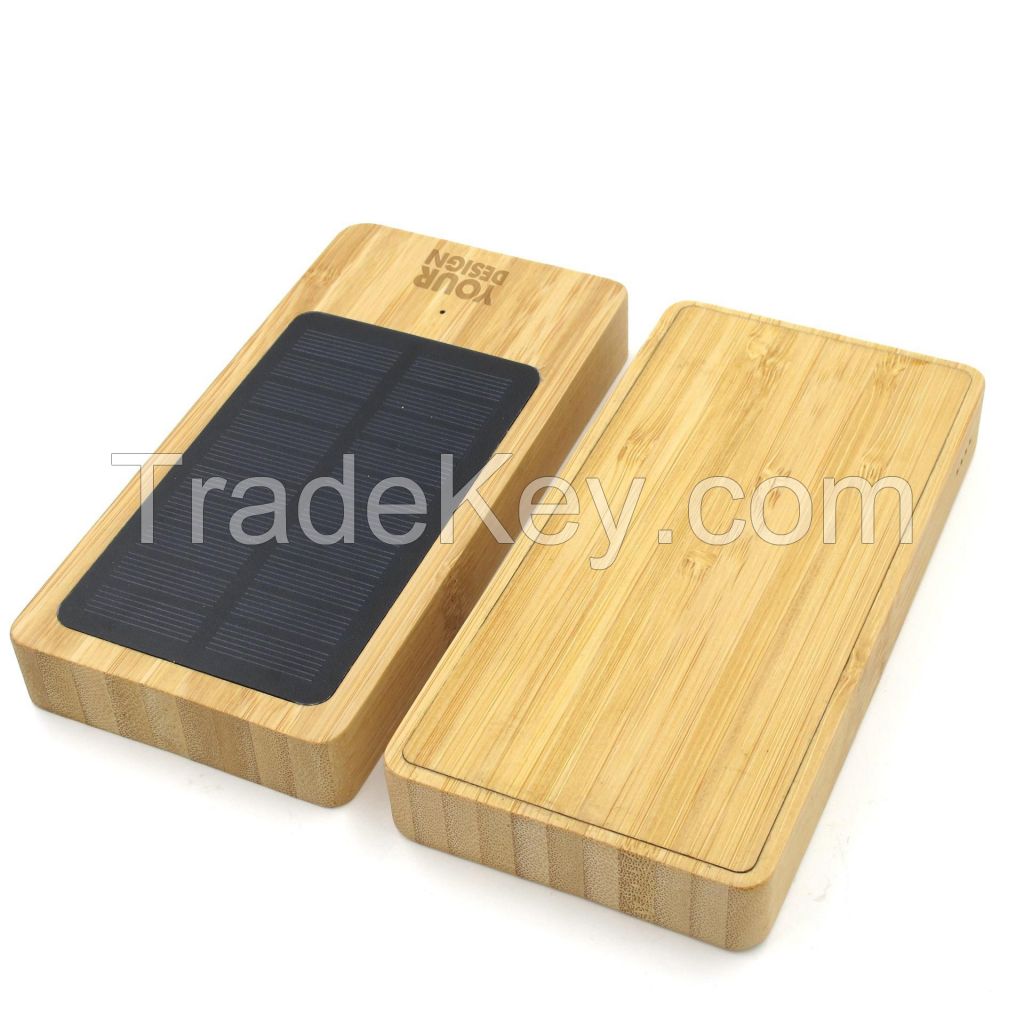 Portable Bamboo Solar Power Bank