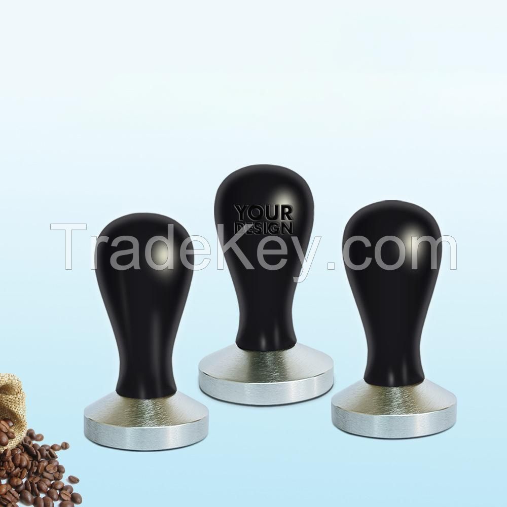 Espresso Coffee Tamper With Stainless Steel Flat Base