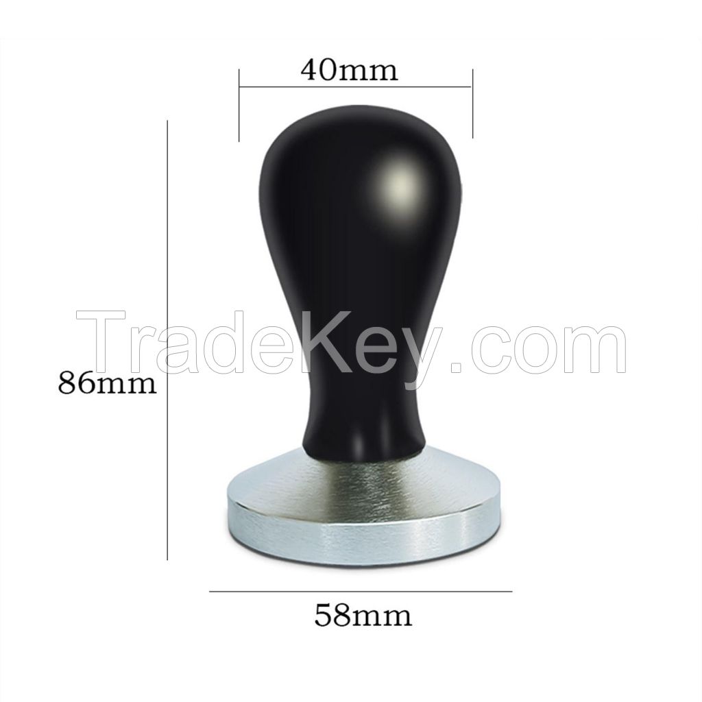 Espresso Coffee Tamper With Stainless Steel Flat Base