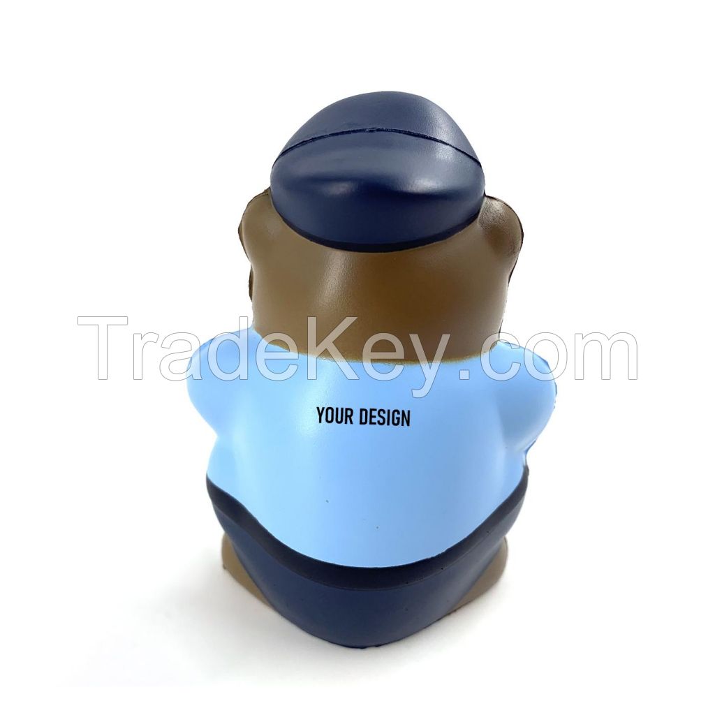 Police Bear PU Foam Stress Ball