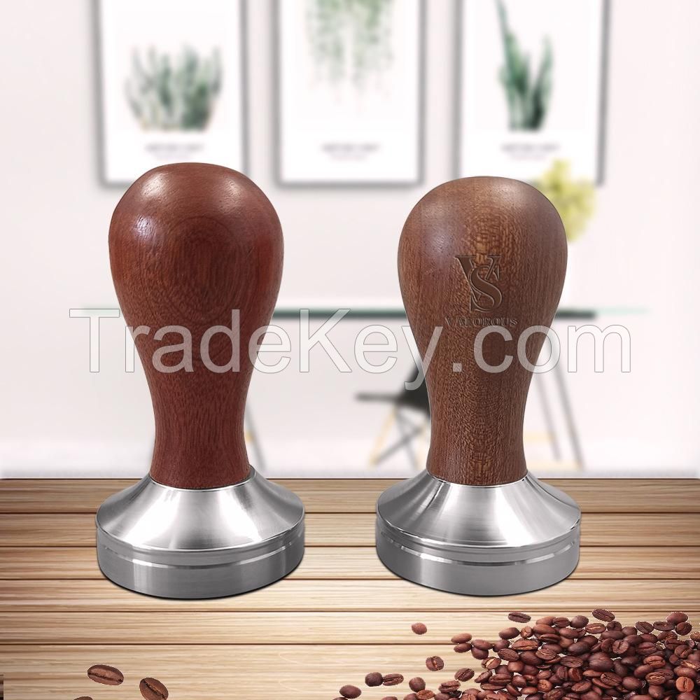 Espresso Coffee Tamper With Stainless Steel Flat Base