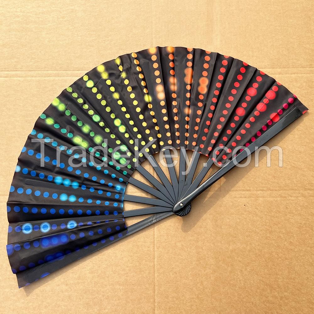 Fluorescent Folding Hand Fan