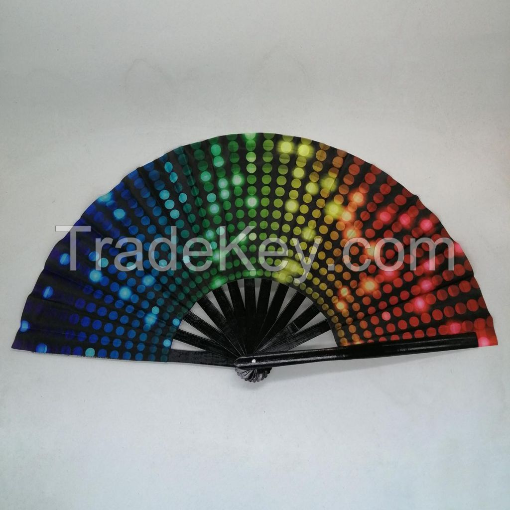 Fluorescent Folding Hand Fan