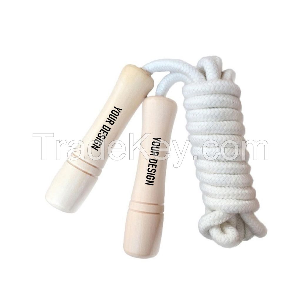 Wooden Handle Cotton Skipping Rope