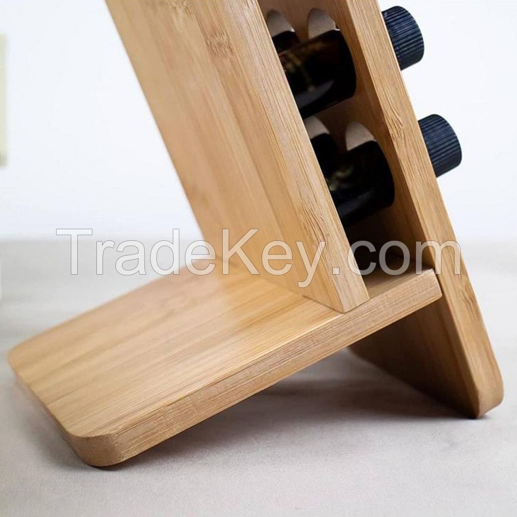 Bamboo Essential Oil Bottle Dispaly Rack