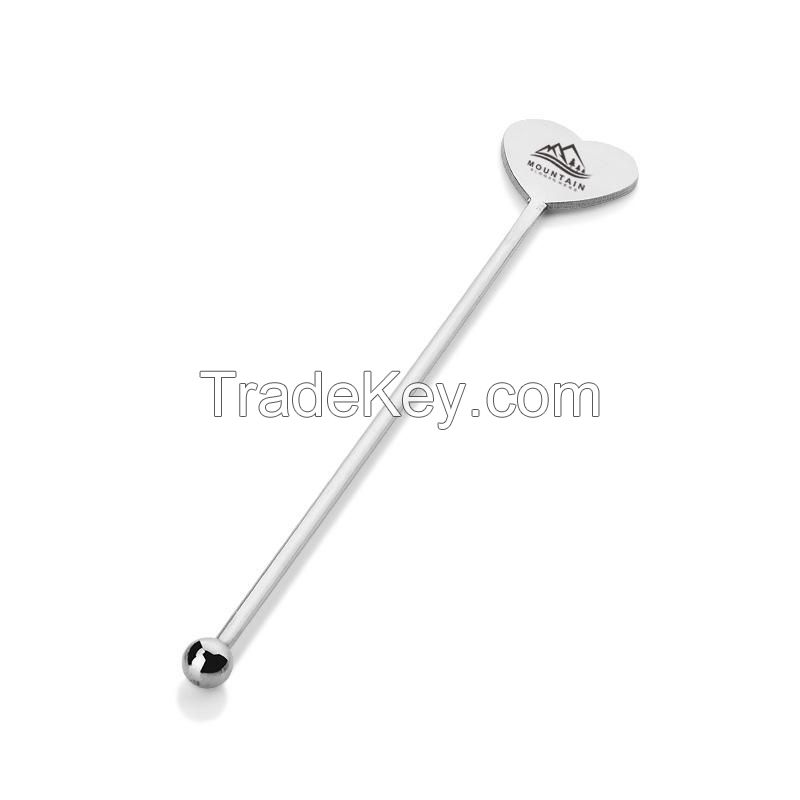 Custom Stainless Steel Heart Stirring Rod