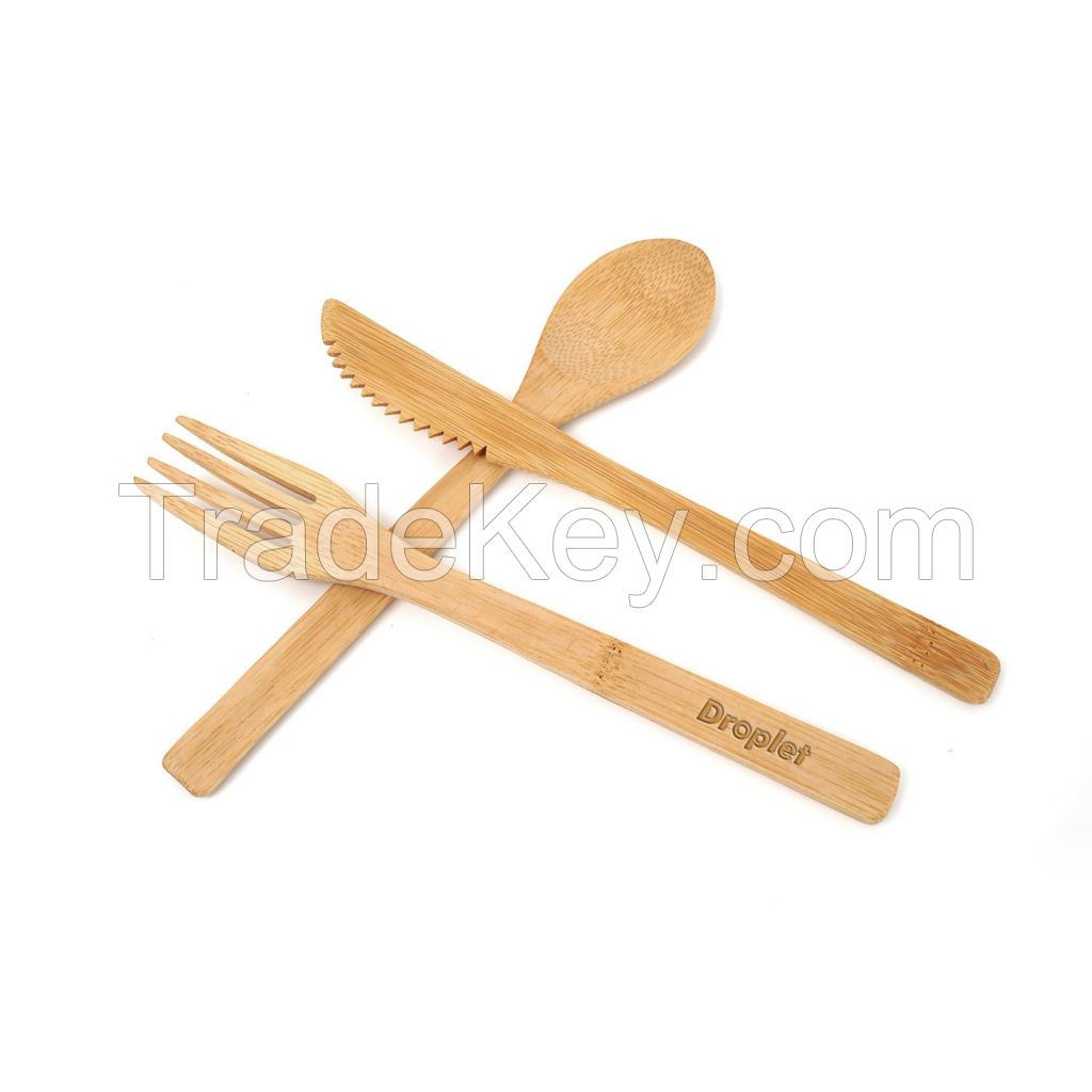 3 Pcs Bamboo Cutlery Set