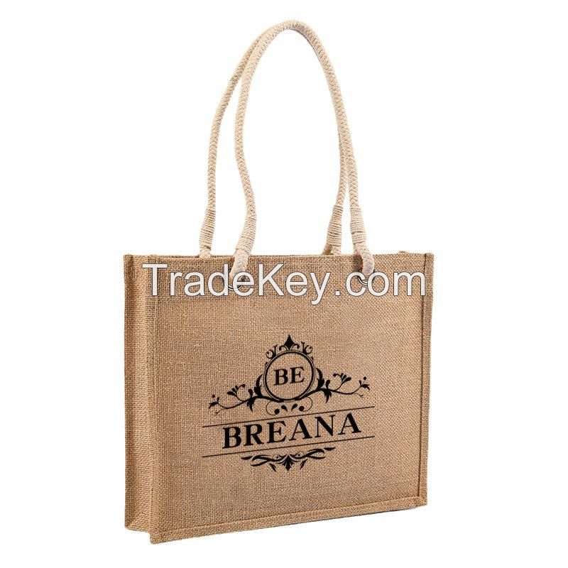 Jute Shopping Tote Bag