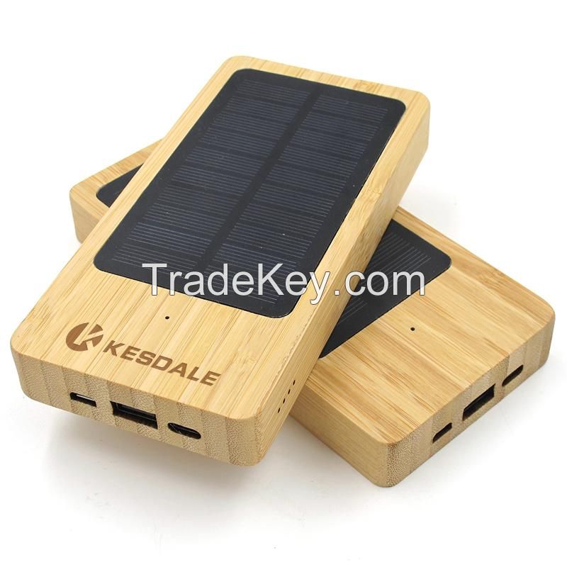 Portable Bamboo Solar Power Bank