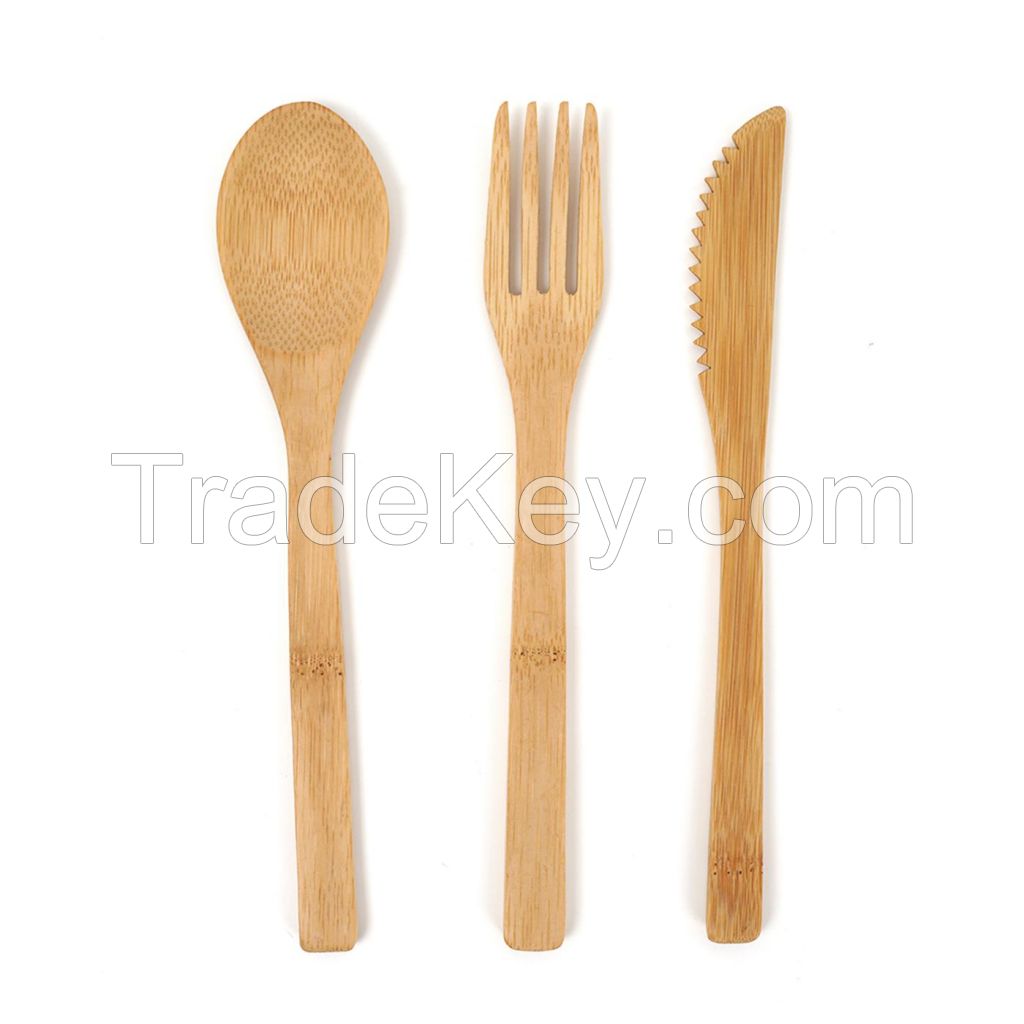 3 Pcs Bamboo Cutlery Set