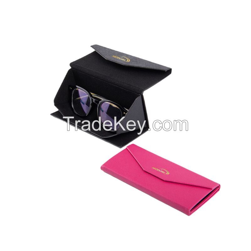 Leather Triangular Folding Glasses Case