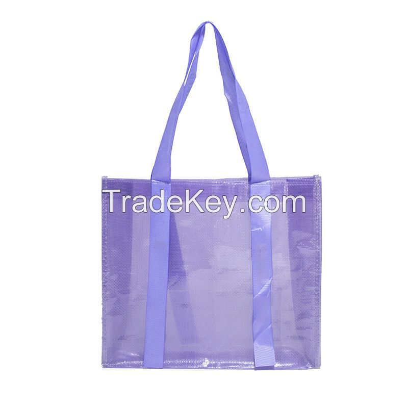 Custom Transparent PP Laminated Tote Bag