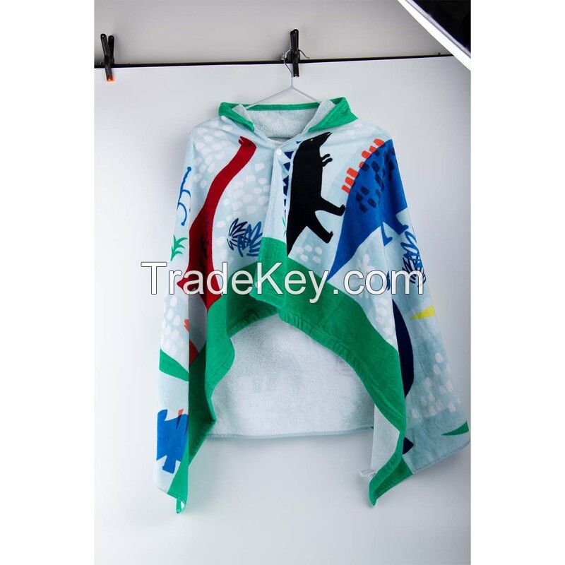 Kids Hooded Cotton Beach Towel