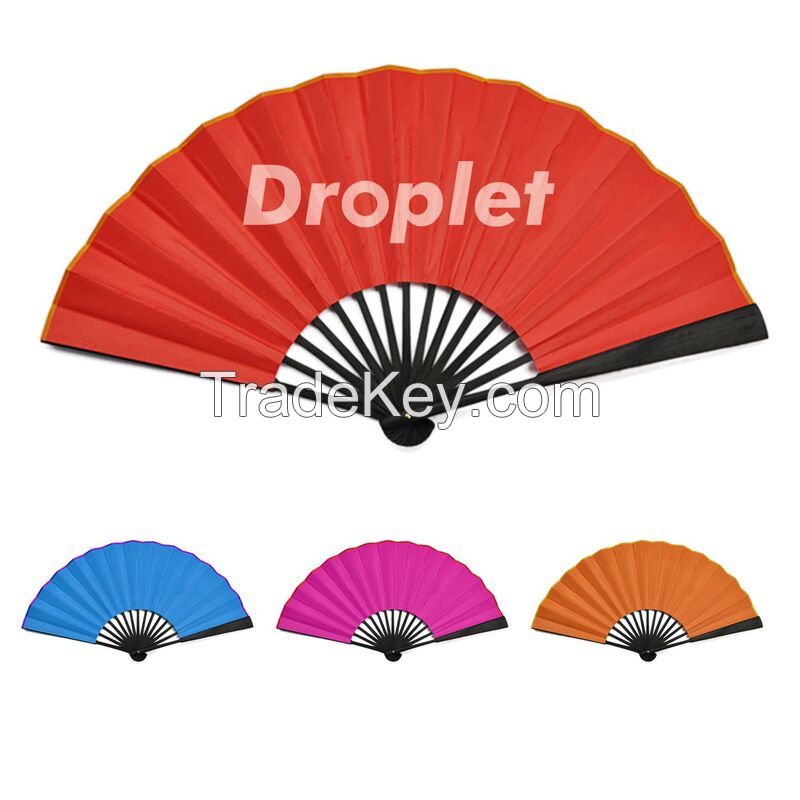 Glow Disco Folding Hand Fan