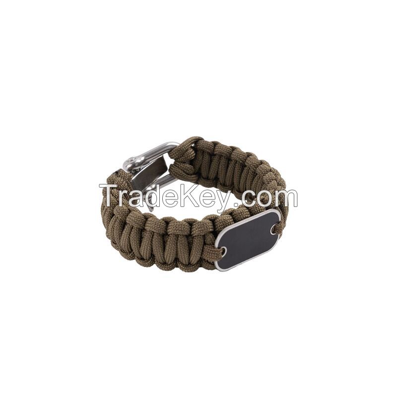 Paracord Survival Bracelet With Nameplate