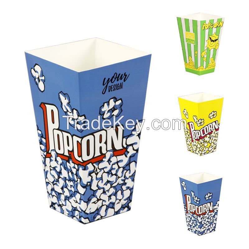 28 oz. Square Paper Popcorn Bucket