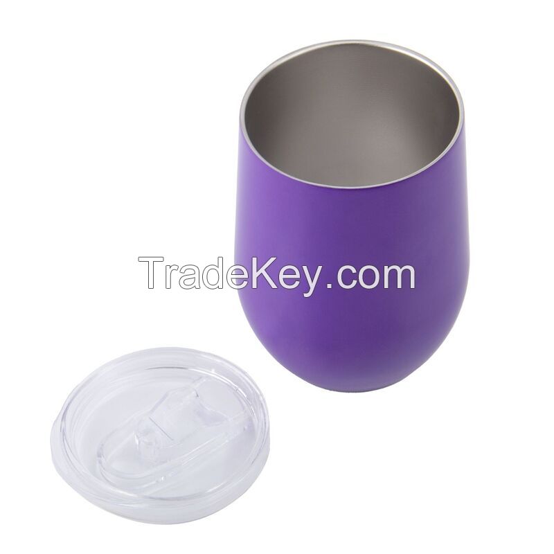 12 oz. Vacuum Insulated Wine Tumbler With Lid