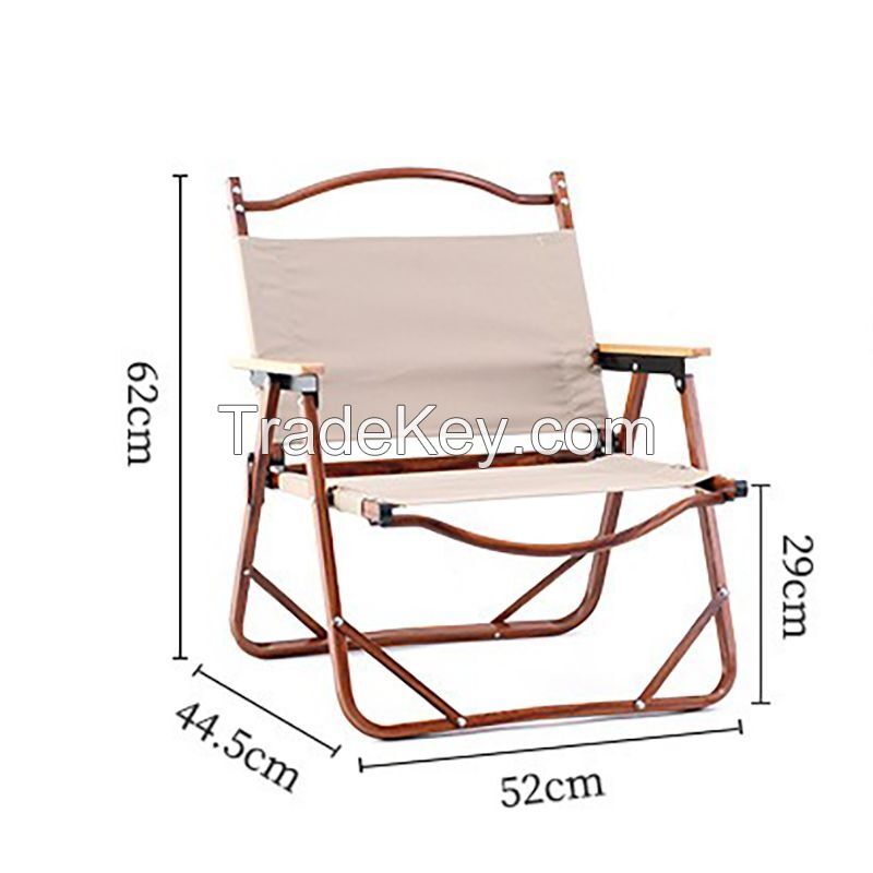 Outdoor Portable Wood Grain Folding Chair