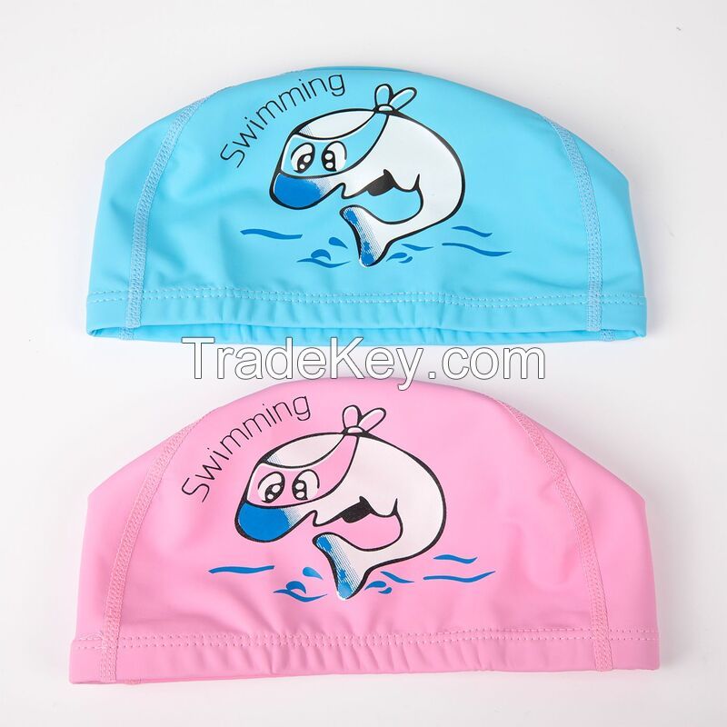 High Quality PU Swimming Cap For Kids