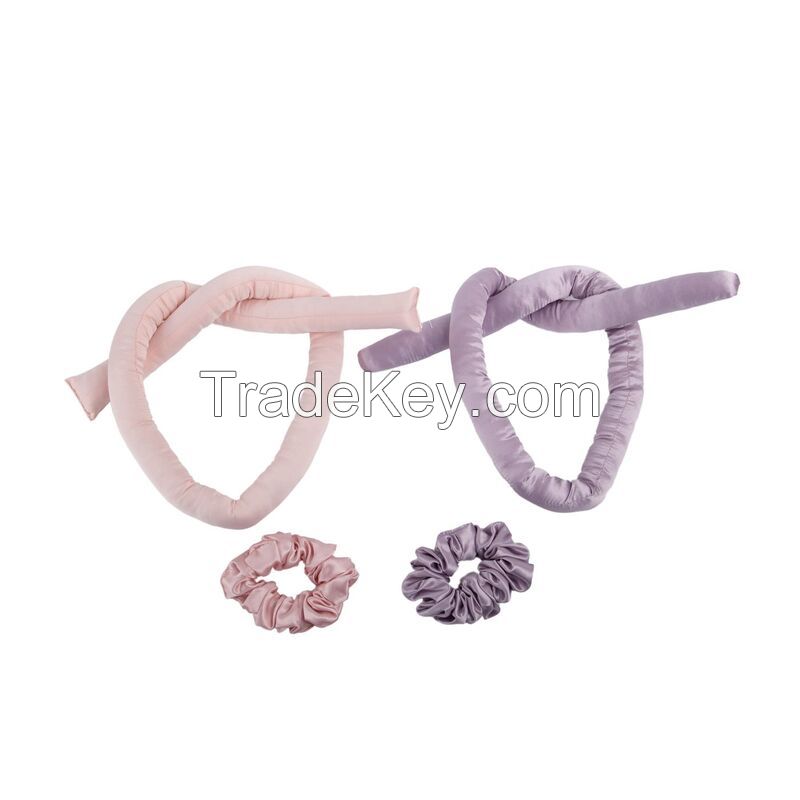 Heatless Hair Curling Rod With Scrunchie Set