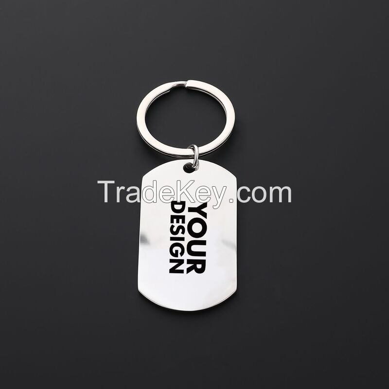 Personalized Engraved Stainless Steel Keychain