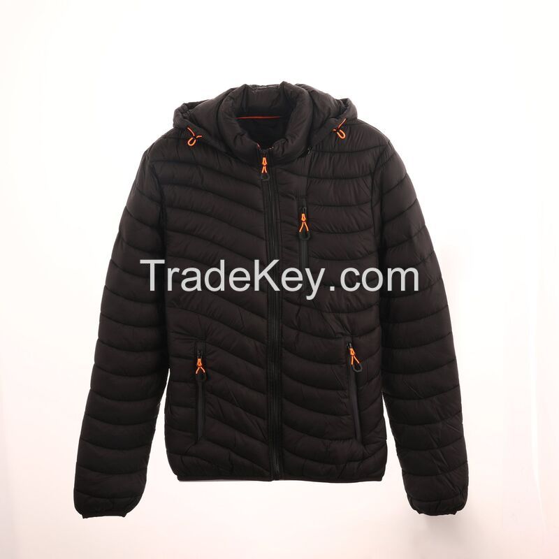 Men&#039;s Quilted Jacket With Detachable Hood
