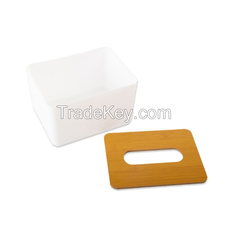 Custom Tissue Box With Wooden Lid