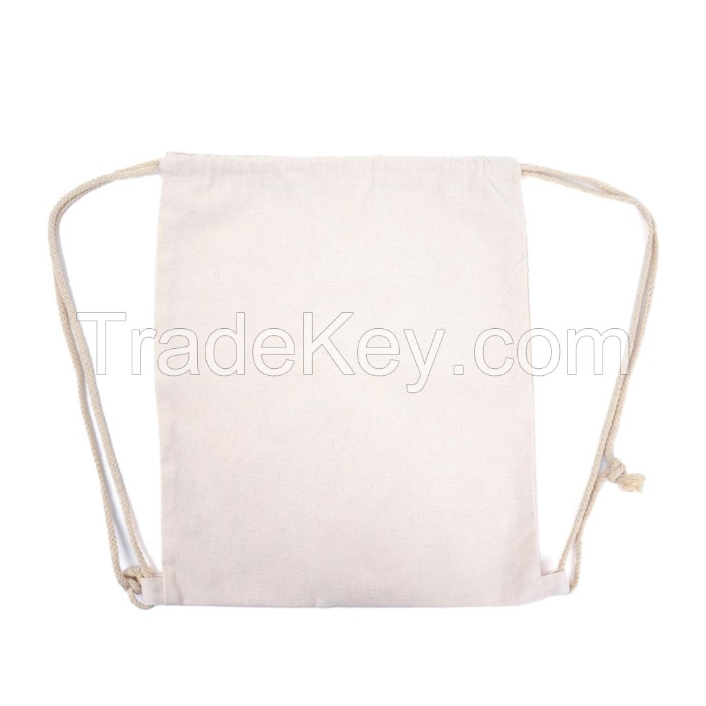 Cotton Canvas Drawstring Backpack