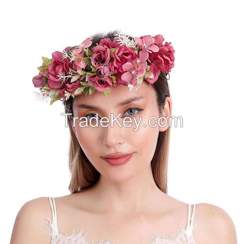 Adjustable Flower Wreath Headband