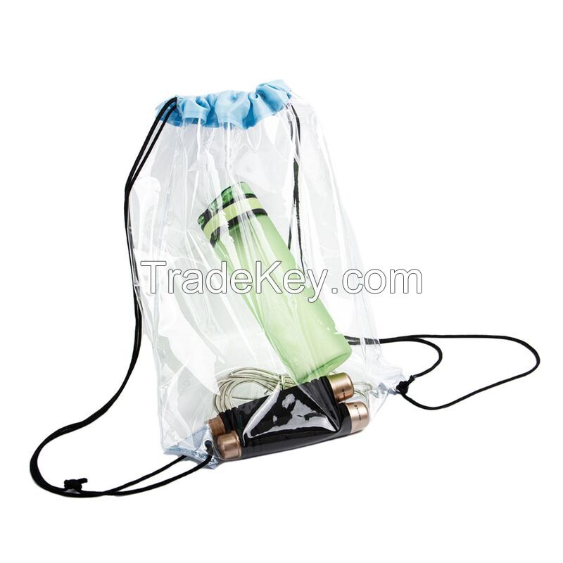 Printed Waterproof Clear Drawstring Bag