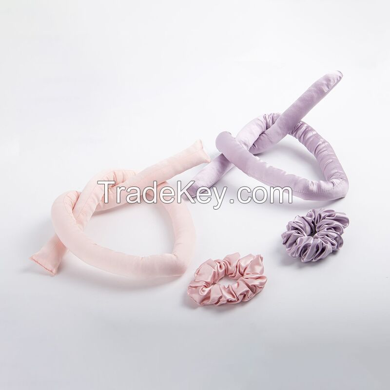 Heatless Hair Curling Rod With Scrunchie Set