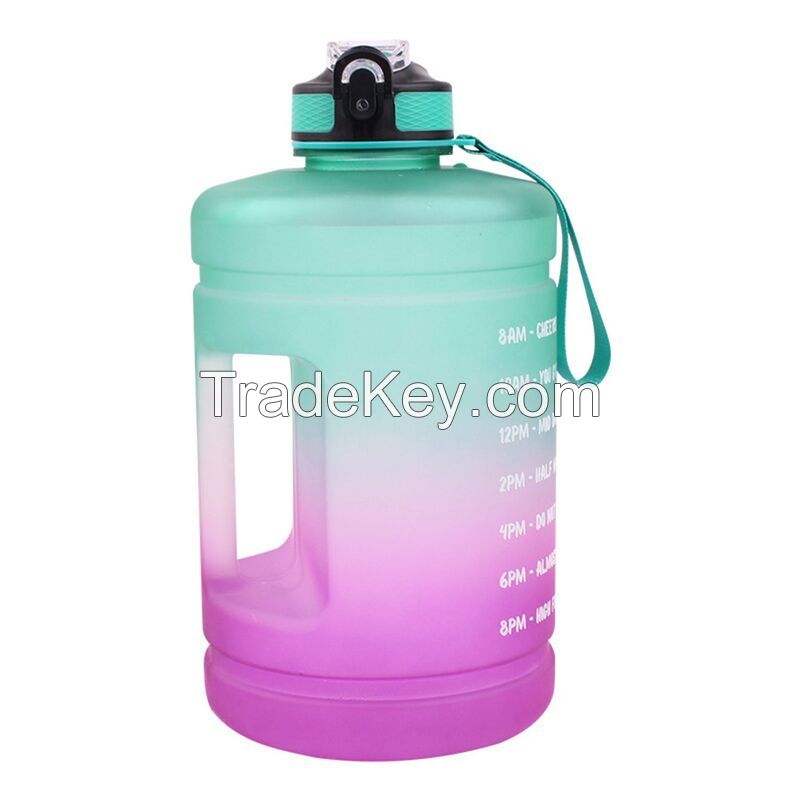 1 Gallon Gradient Color Sports Water Bottle