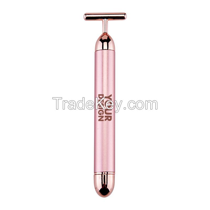 24k Golden T Shape Electric Massager
