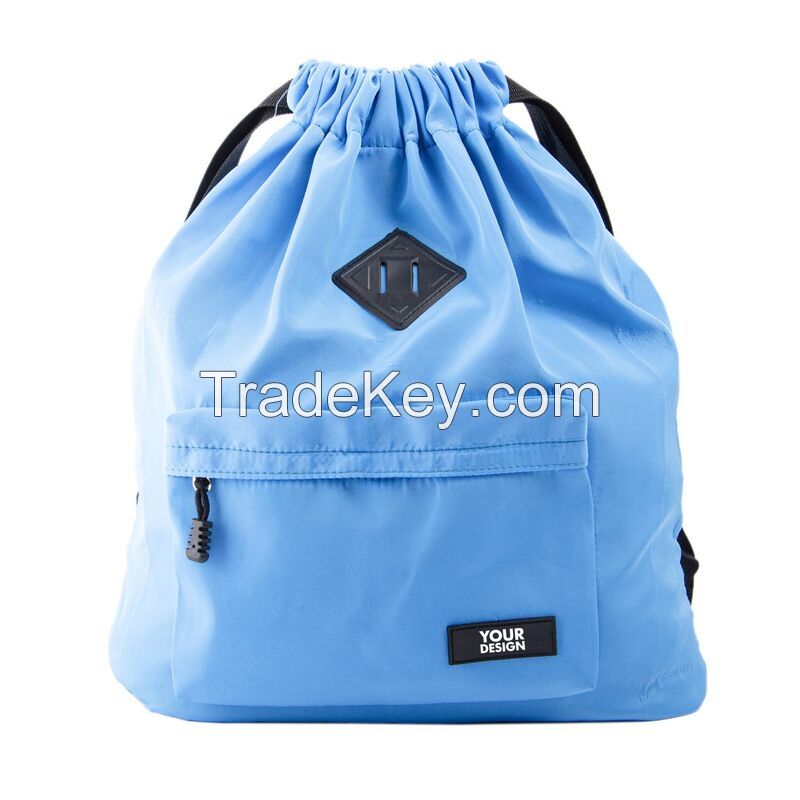 Nylon Water Resistant Drawstring Backpack